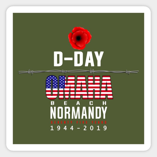 D Day Omaha Beach Anniversary Sticker by SeattleDesignCompany